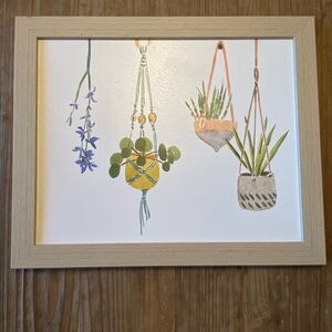 Plants framed wall art 13.8”x16.8”
